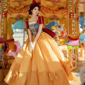 Fairy Tale Snow Girls Adult Cosplay Jacket Coat Costume for Stage Party Halloween Polyester