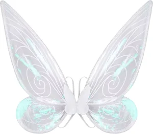 Fairy Wings Halloween Costume Angel Wings for Girls Children Elf Feature Organza Polyester Material