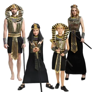 Family Matching Adult and Kids Egyptian Pharaoh Costumes
