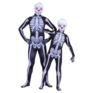 Family Parent-Child Matching Horror Ghost Halloween Onesie Costume Skeleton Costume