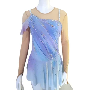 Figure Skating Dance Dress for Girls Ice Skating Performance Wear for Competition Ballet Rhinestone Costumes