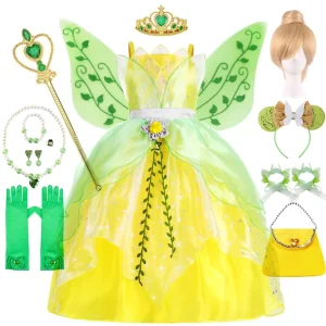 Flower Girl Spot Cosplay Performance Cartoon Costume Tinker Bell Fairy Tinkerbell Princess Dress With Wing