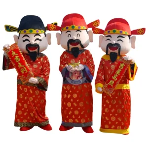 Fortune God Mascot Costume Lunar New Year Full-Body Suit