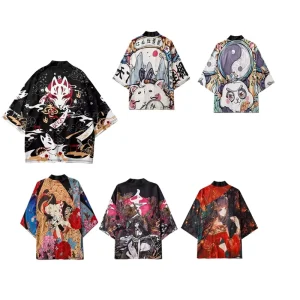 Fox Carp Dragon Ghost Cosplay Kimono Haori Cloak