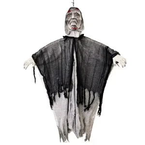 Full-Body Hanging Ghost Animal Decoration with Zombie Face for Halloween