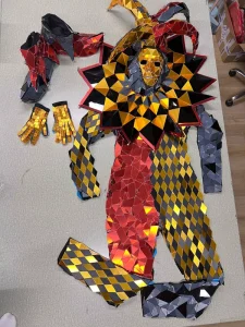 Funny Clown Mirror Costume for Stage Performance