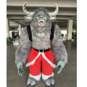 Fur Coated 6.5ft Character Inflatable Large Size Monster Costume Krampus Sully Costume Plush Monsters Inc for Carnival Cosplay
