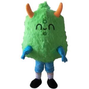 Furry Green Monster Mascot Costume for Halloween Parties