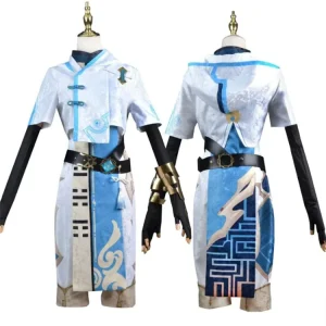 Game Halloween Party Fancy Dress for Chongyun Uniform Cosplay Costume Polyester Women’s