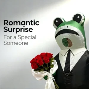 Gentleman Frog Inflatable Costume Realistic Frog Suit Adult Performance Outfit
