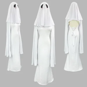 Ghost Mom Mrs Anzu Replica Cosplay Costume for Women Polyester Dress