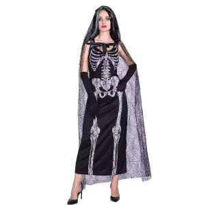 Ghostface Costume Set with Dagger Halloween Horror Cosplay Outfit for Adults
