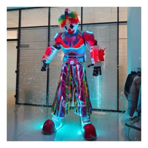 Giant Clown LED Robot Mascot Costume Soft Fabric EVA Material Custom 1 PC MOQ Adult Event Walking Puppet