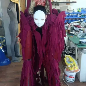 Giant Stilt Walker Monster Costume Full Set Inflatable Horror Suit for Halloween Haunted House and Event Performance