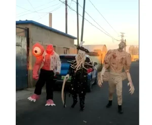 Giant Stilt Walker Monster Suit Bloodstained Horror Costume for Haunted Attraction and Halloween Parade