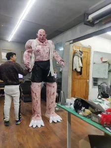 Giant Stilt Walker Scary Monster Inflatable Costume Full Set for Halloween Haunted House Event Performance