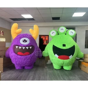 Giant Walking Monster Mascot Costume Inflatable Big-Mouth Monster Anime Costume for Advertising and Performances
