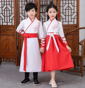 Girl Boy Hanfu Dress Stage Outfit Traditional Chinese Cosplay Costume Kids Vestido