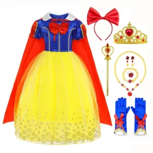 Girl Princess Dress TV&Movie Costume With Cloak Child Classical Princess Dress up Costume Cosplay Outfits