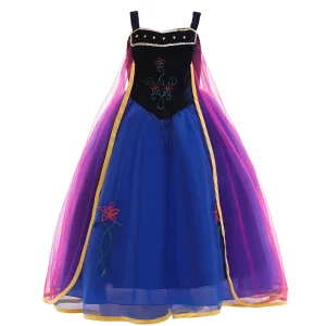 Girl Snow Queen Princess Cosplay Dress Blue DISP 013