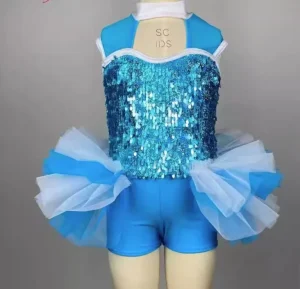 Girls Ballet Children Stage Dance Costume Peacock Dance Wear Role Playing Performance Girls Jazz Tap Tutu Dress