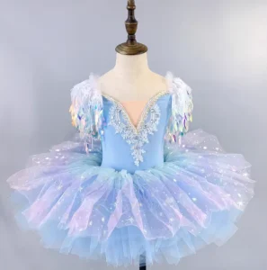 Girls Ballet Tutu Dress Fairy Sequin Tulle Dance Costume Kids Princess Dance Performance Dress