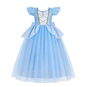 Girls Beauty Beast Costume Halloween Christmas Birthday Cosplay Parties Belle Princess Dress