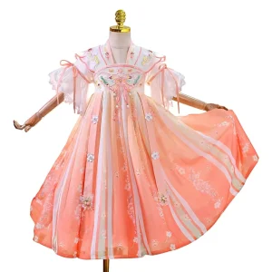 Girls Children Summer Hanfu Dress Clothing Chinese Style Performance Costume Kids Princess Party Dance Birthday Wear