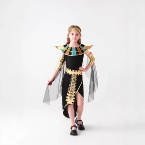 Girls’ Children’s Egyptian Pharaoh Cosplay Skirt Polyester Carnival Outfit Role Play Party Stage Consume ODM
