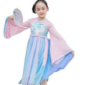 Girls Chinese Hanfu Spring and Autumn Confucian Costume Chinese Style Princess Performance Costume