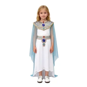 Girls Egyptian Princess Costume Set with Cape and Accessories