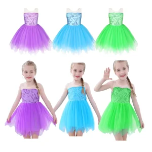 Girls Fairy Princess Sleeveless Dress-Up Costume with Butterfly Wings