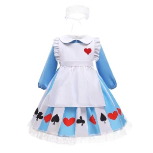 Girls’ Fairy Tale Costume Dress-Up Set with Apron and Headband