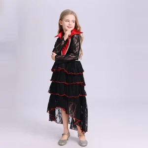 Girls’ Gothic Witch Vampire Costume Dress