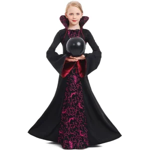 Girls Halloween Zombie Medieval Queen Vampire Costume