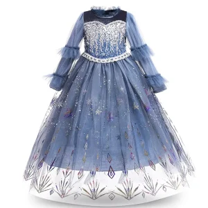 Girls Long Sleeve Princess Halloween Costume for Birthday Party and Movie Cosplay