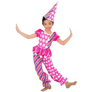 Girls Multicolored Clown Dance Costume for Performance