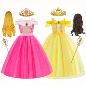 Girls Party Dress Princess Costume Child Halloween Cosplay Fancy Dress