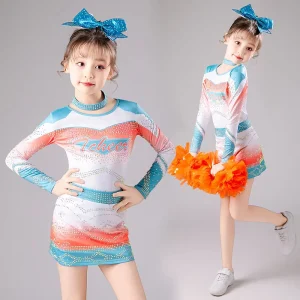 Girls Performance Cheerleading Dance Competition Aerobics Sports Meeting Uniforms
