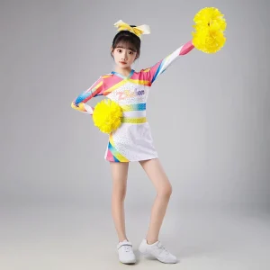 Girls Performance Dance Competition Aerobics For Sports Meetings Cheerleading Uniforms