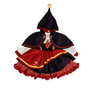 Girls’ Princess Dress Cosplay Costume with Academy Cloak for Halloween