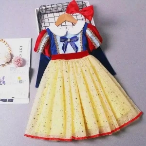 Girls’ Princess Tulle Performance Costume Birthday Party Dress