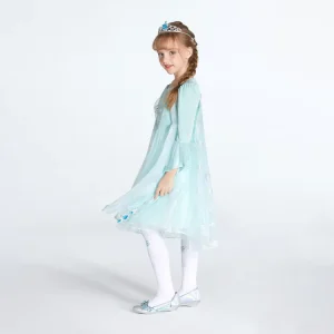Girls Sequin Snowflake Princess Costume Dress with Custom Size and Color