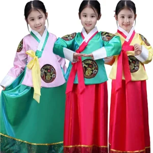 Girls’ Traditional Korean Hanbok Palace Wedding Dress Party Stage Festival Outfit