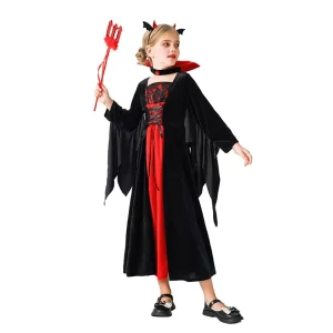 Girls Vampire Bat Witch Costume Dress