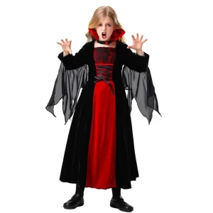 Girls’ Vampire Role-Playing Dress Spandex Nylon Stage Costume