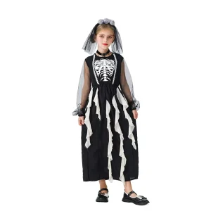 Girls’ Witch Devil Vampire Skeleton Zombie Costume Dress