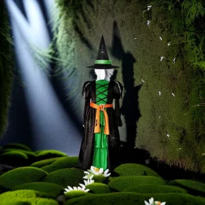 Girls Witch Princess Costume Dress with Hat