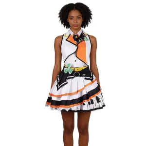 Global Supply Factory Women Stage Dance Outfit Piano Edge Costume Fashion Line Music Performance Costume
