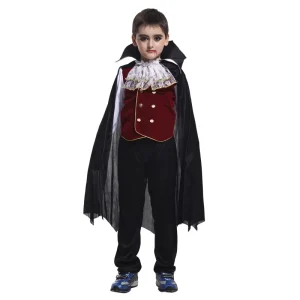 Gothic Vampire Costume Set for Boys and Kids Halloween Party